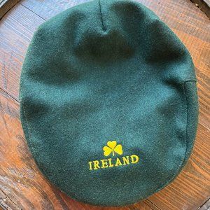 New - Vintage Dark Green Wool Irish Cap